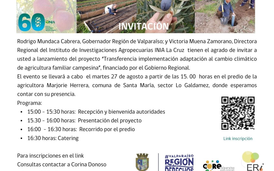 Lanzamiento proyecto Implementación y adaptación al cambio climático de la AFC